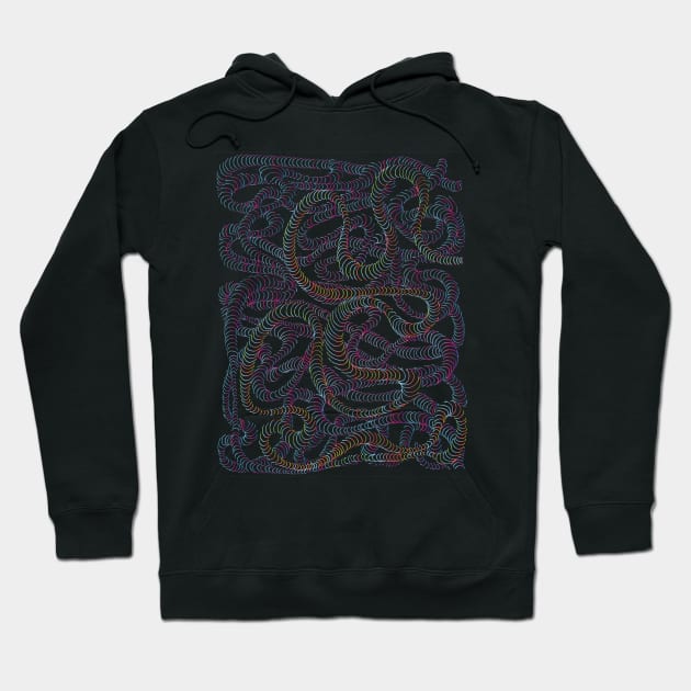 Rainbow Worms Confetti Hoodie by zeljkica